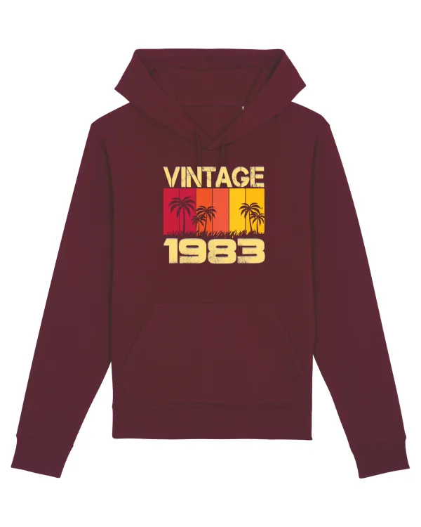 Vintage 1983 - sunny palm trees Burgundy
