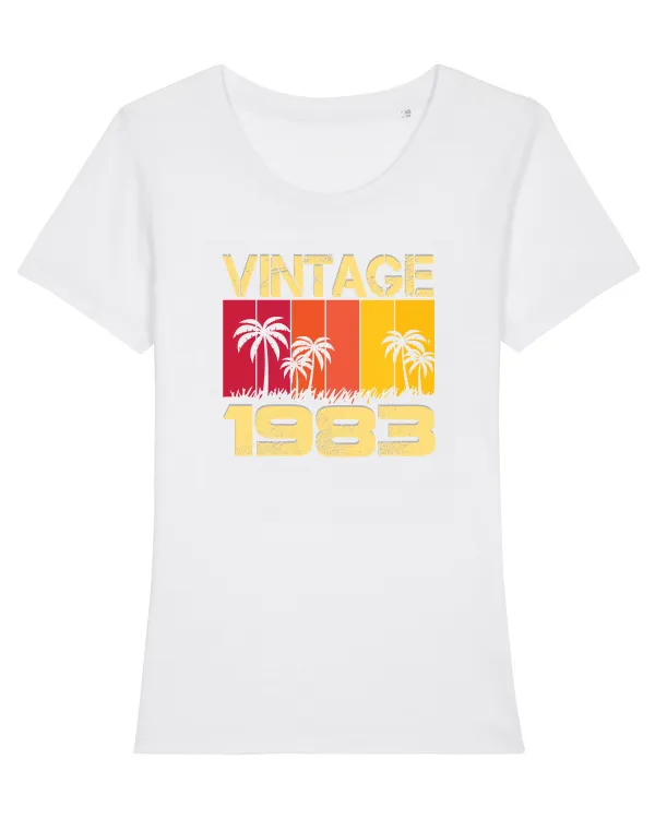 Vintage 1983 - sunny palm trees White