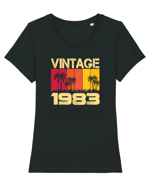 Vintage 1983 - sunny palm trees Black