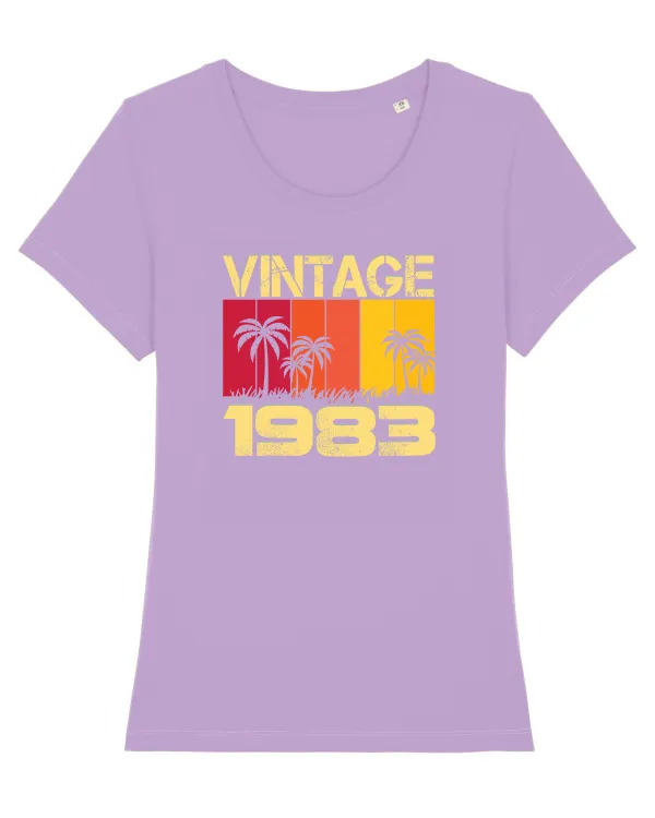 Vintage 1983 - sunny palm trees Lavender Dawn