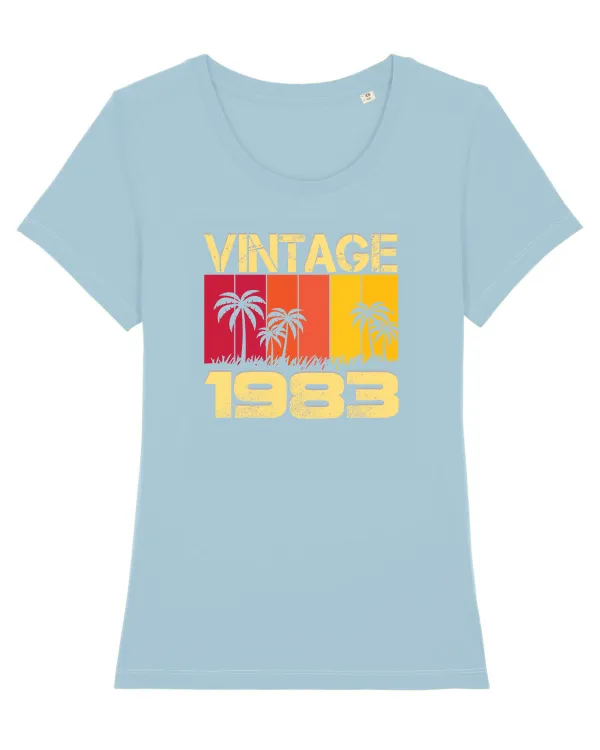 Vintage 1983 - sunny palm trees Sky Blue