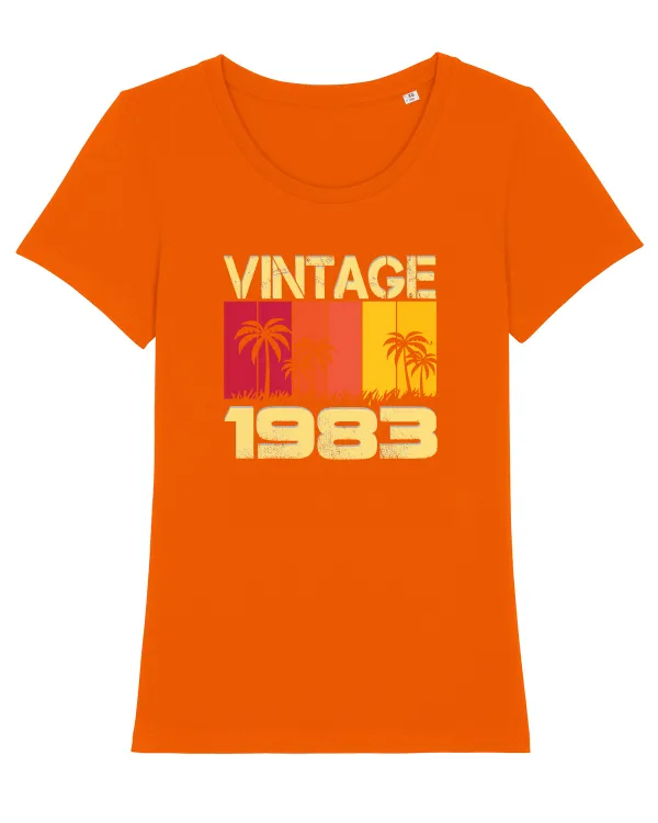 Vintage 1983 - sunny palm trees Bright Orange