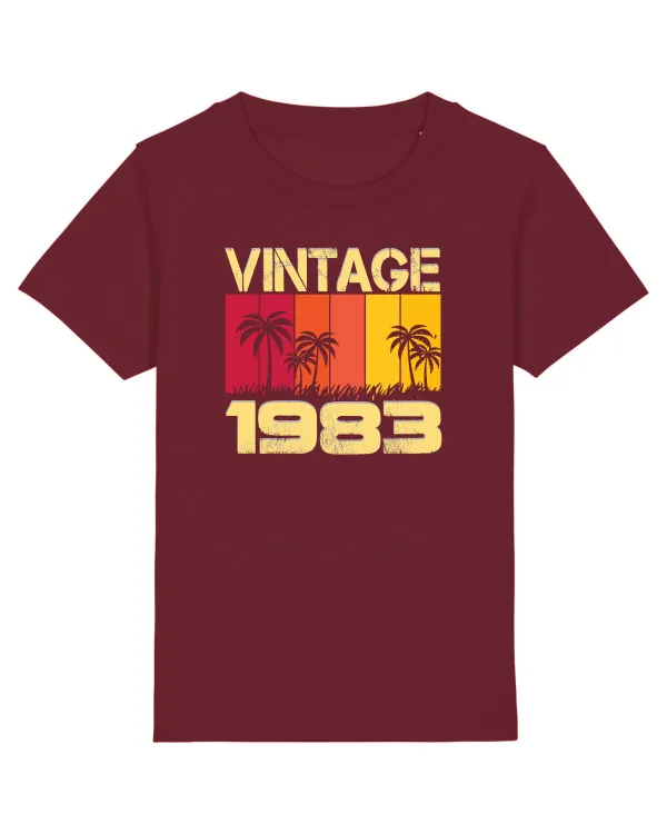 Vintage 1983 - sunny palm trees Burgundy