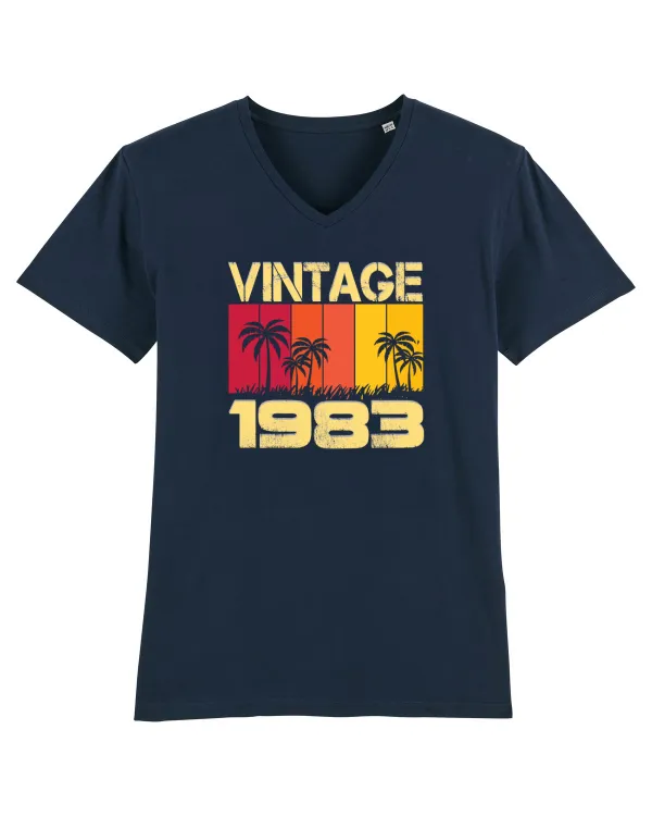 Vintage 1983 - sunny palm trees French Navy