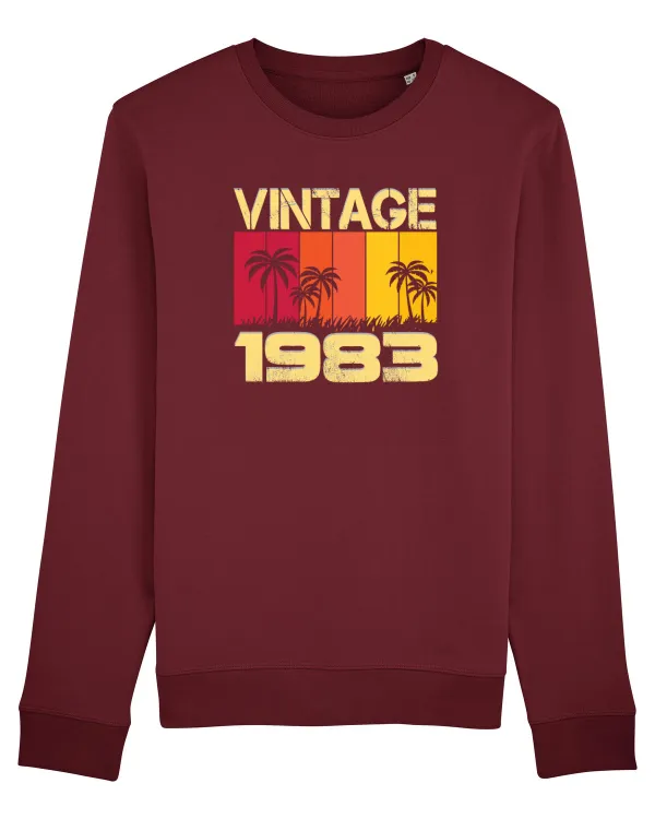 Vintage 1983 - sunny palm trees Burgundy