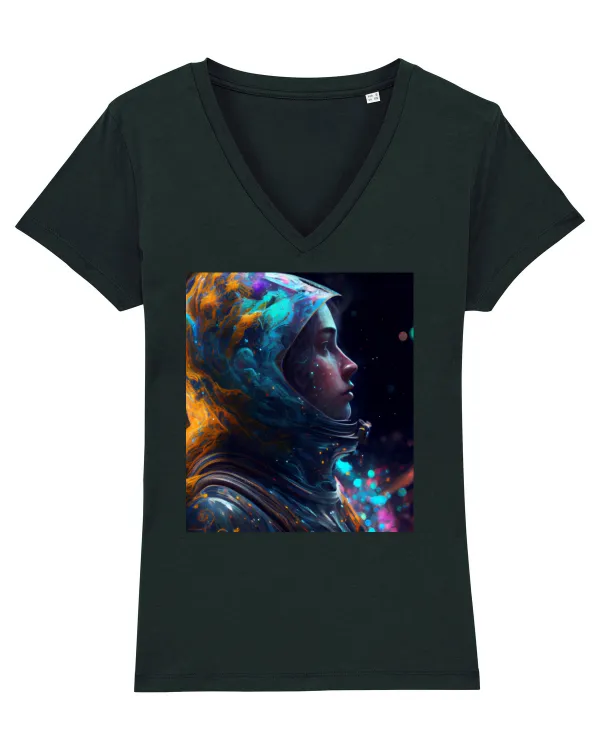 DIGITAL ART 55 Tricou mânecă scurtă guler V Damă Evoker