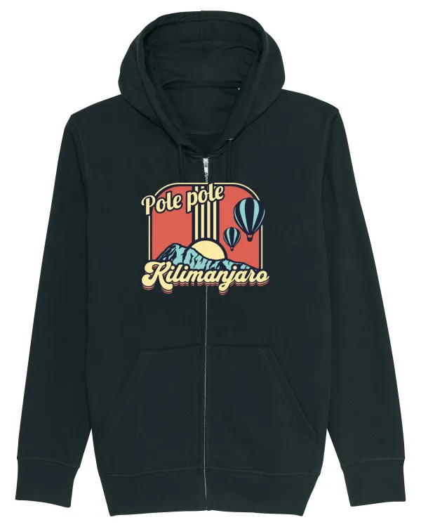 Kilimanjaro - Retro Pole pole Hanorac cu fermoar Unisex Connector