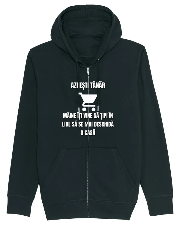 Azi esti tanar maine iti vine sa tipi in lidl sa se mai deschida o casa Hanorac cu fermoar Unisex Connector