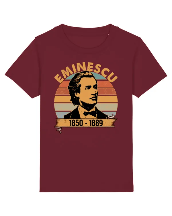 Mihai Eminescu 1850 -1889 Tricou mânecă scurtă  Copii Mini Creator