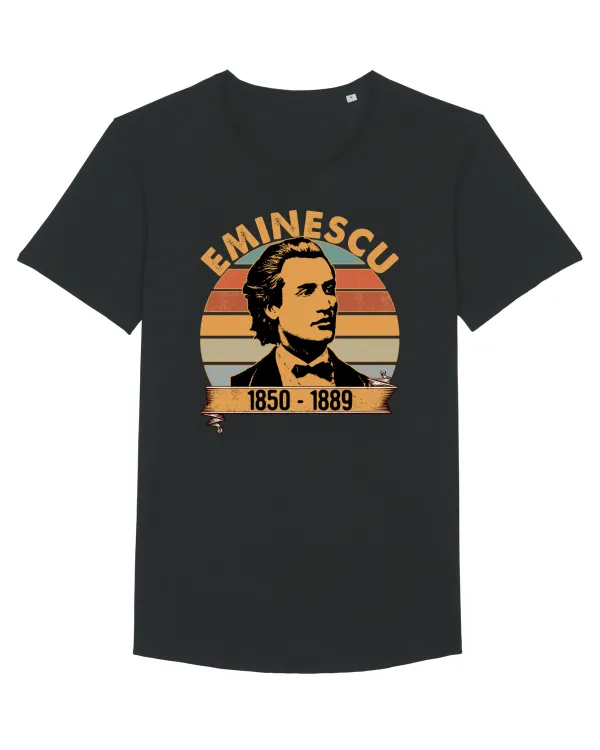 Mihai Eminescu 1850 -1889 Tricou mânecă scurtă guler larg Bărbat Skater
