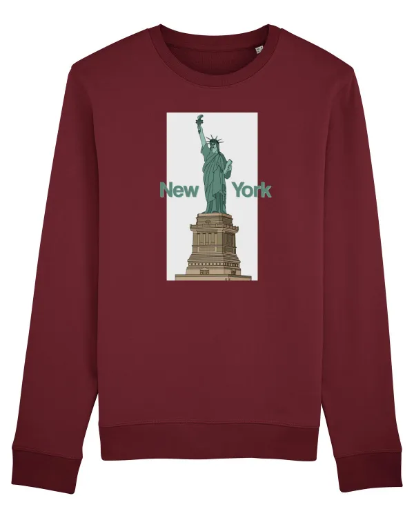 Bluză mânecă lungă Unisex Rise Burgundy