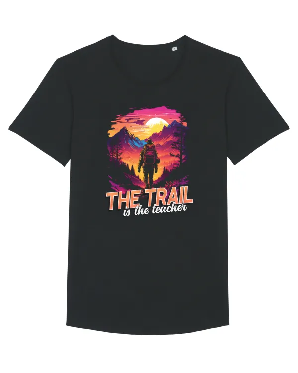 in stil synthwave - The trail is the teacher Tricou mânecă scurtă guler larg Bărbat Skater