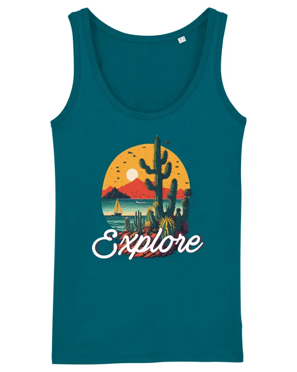 Explore - plaja cu cactusi si apus de soare Ocean Depth