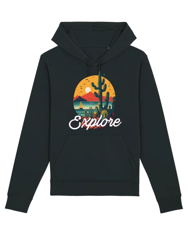 Explore - plaja cu cactusi si apus de soare Black