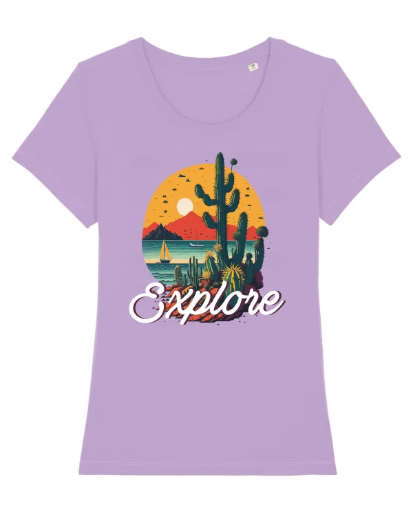 Explore - plaja cu cactusi si apus de soare Lavender Dawn