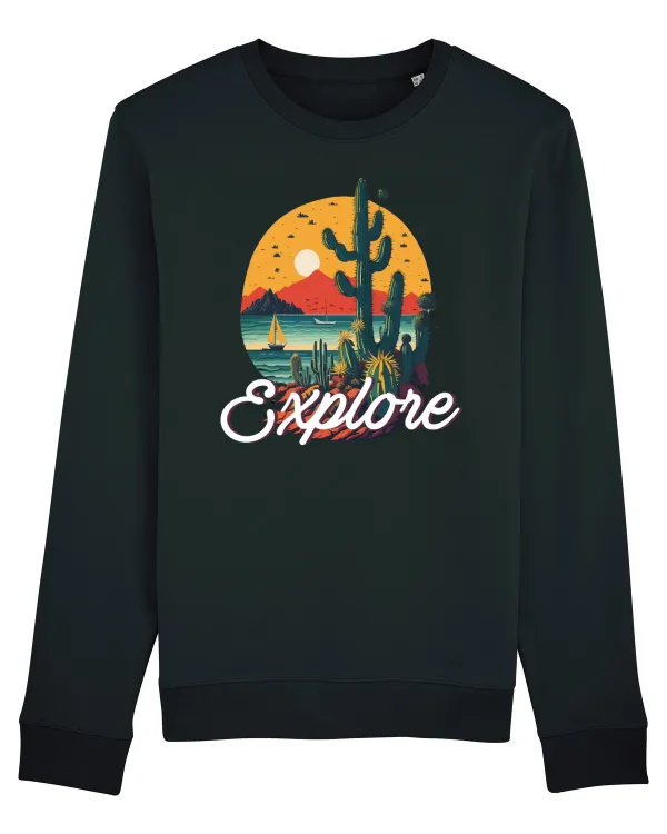 Explore - plaja cu cactusi si apus de soare Black