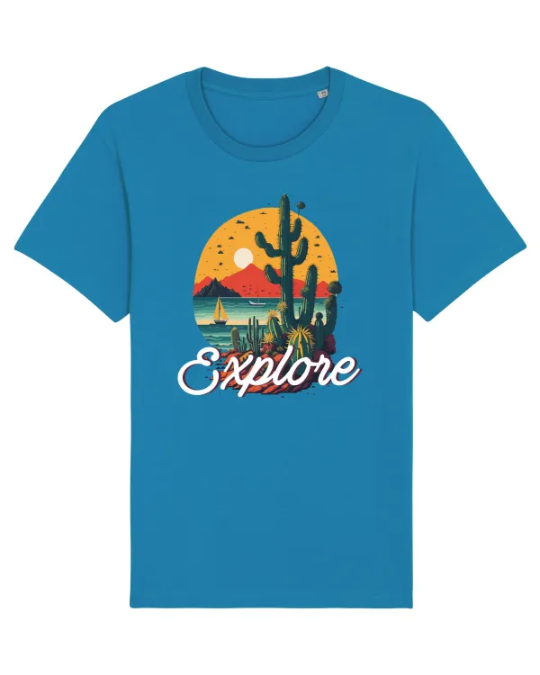 Explore - plaja cu cactusi si apus de soare Azur