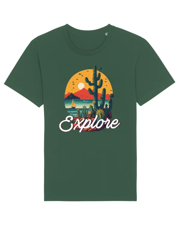 Explore - plaja cu cactusi si apus de soare Bottle Green
