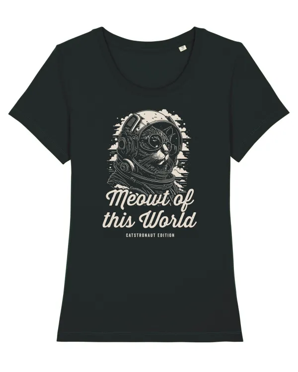 Meout of this world Tricou mânecă scurtă guler larg fitted Damă Expresser