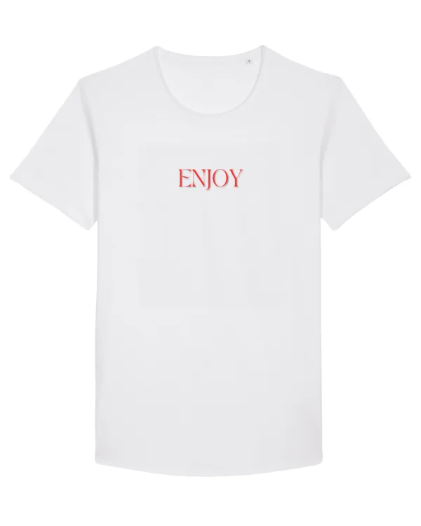 Tricou mânecă scurtă guler larg Bărbat Skater White