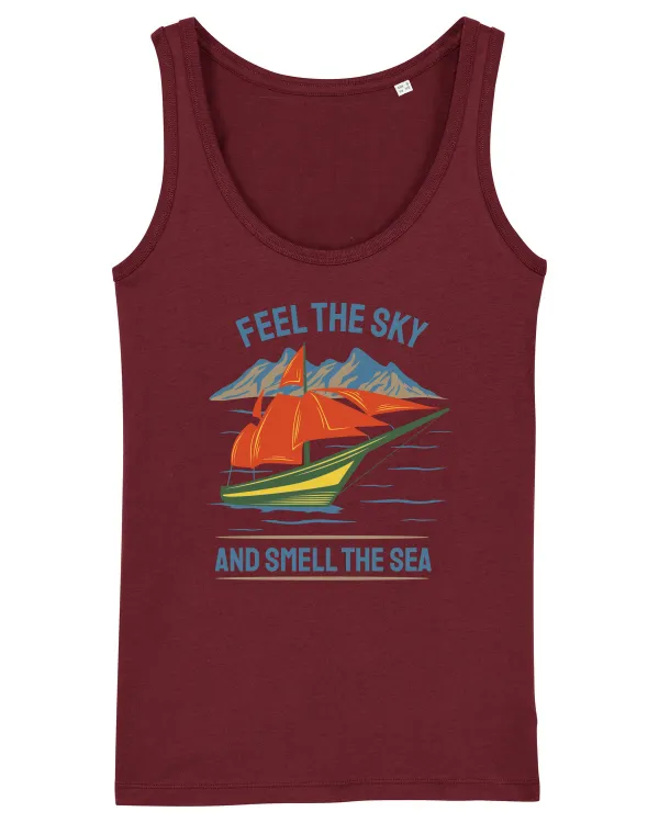 Feel the Sky and Smell the Sea Burgundy