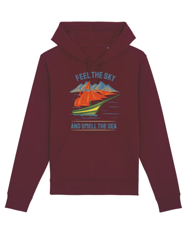 Feel the Sky and Smell the Sea Burgundy