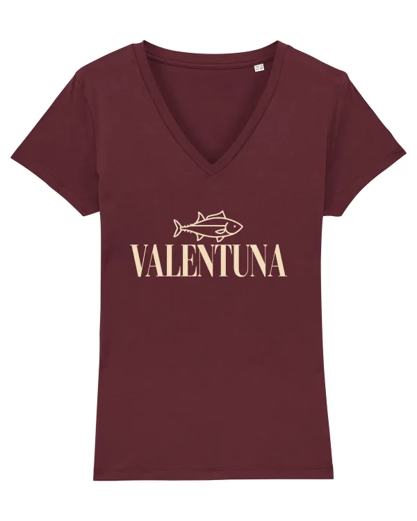 VALENTUNA Tricou mânecă scurtă guler V Damă Evoker