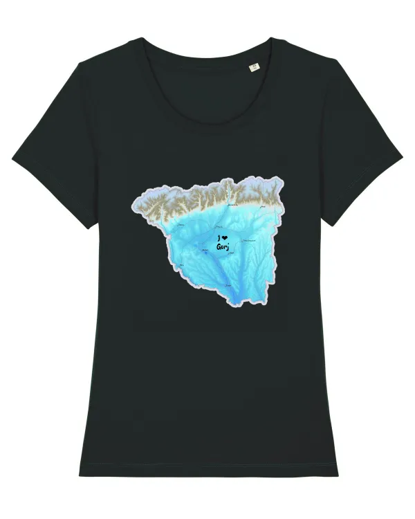 Gorj County Map Black