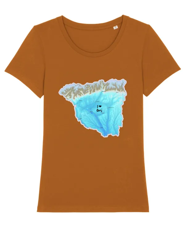 Gorj County Map Roasted Orange