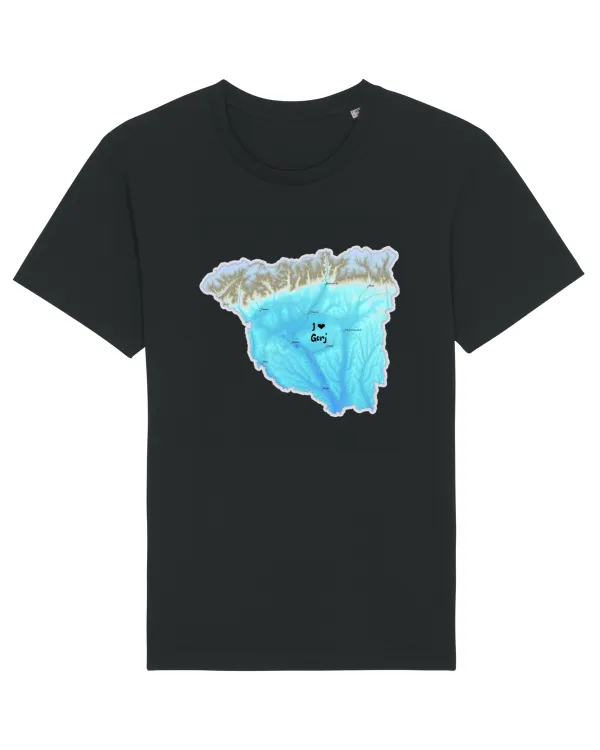 Gorj County Map Black