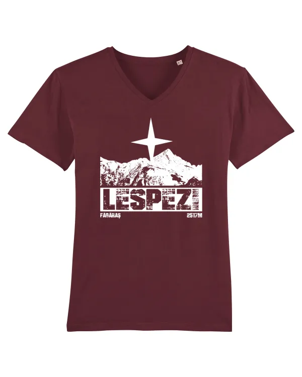Călător în România - Vf Lespezi Tricou mânecă scurtă guler V Bărbat Presenter