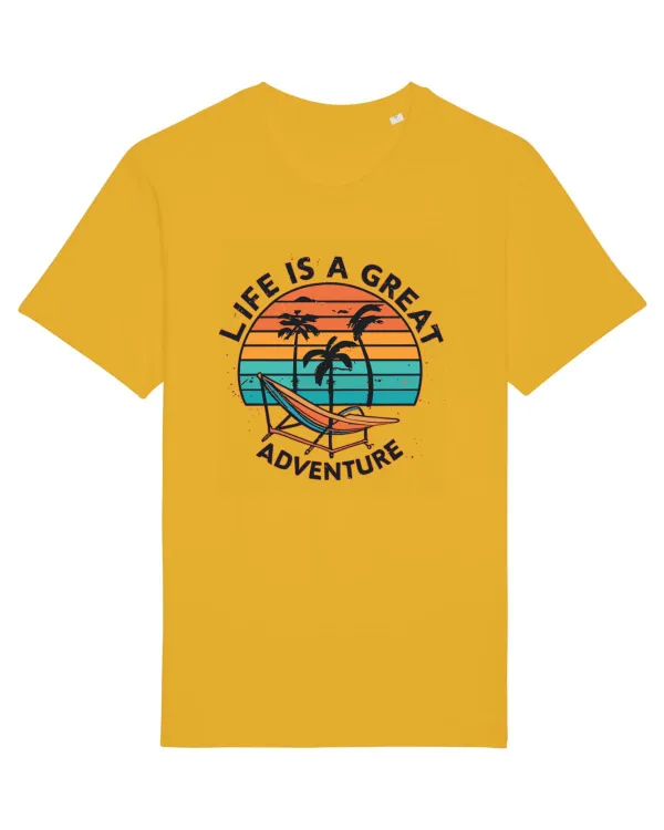 Life Is A Great Adventure Retro Sunset Spectra Yellow