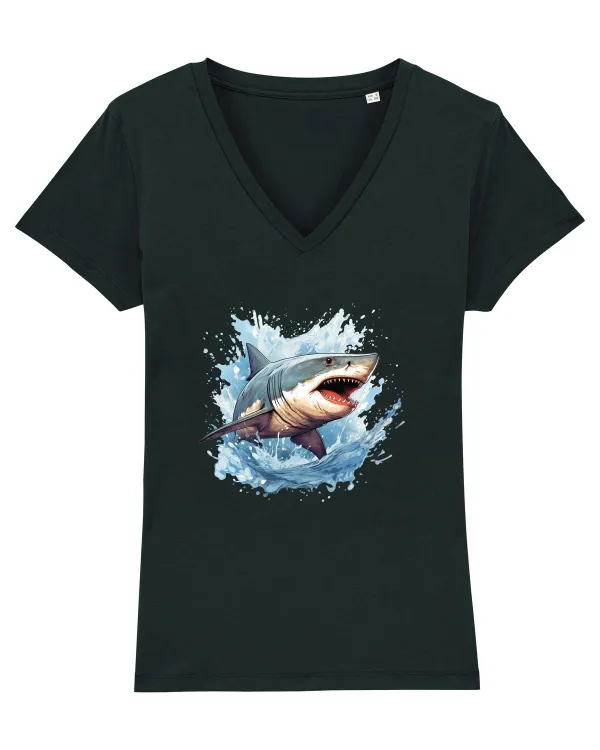 Underwater  Tricou mânecă scurtă guler V Damă Evoker