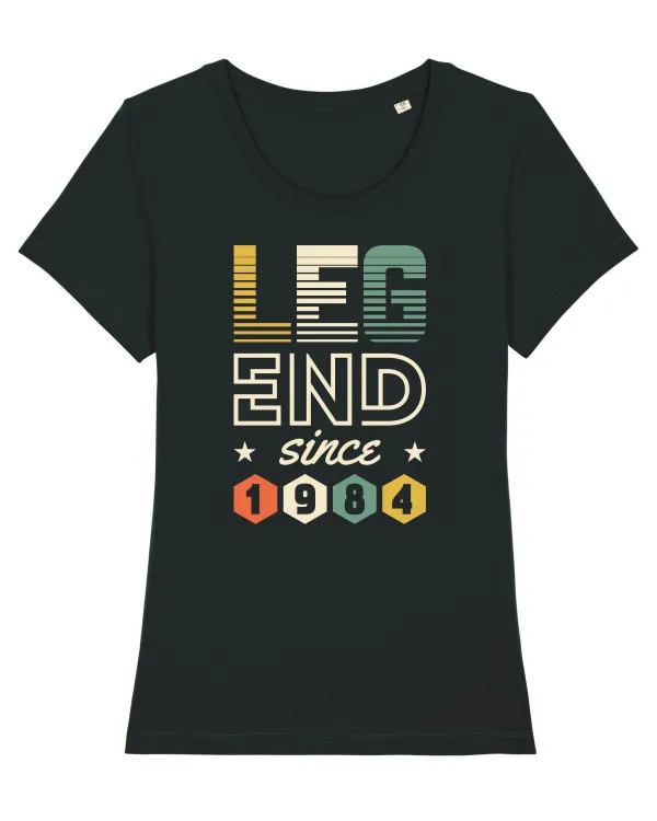 Legend since 1984 - Cadou aniversar 1984 Tricou mânecă scurtă guler larg fitted Damă Expresser