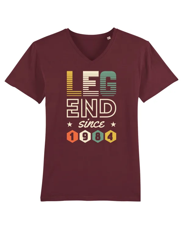 Legend since 1984 - Cadou aniversar 1984 Tricou mânecă scurtă guler V Bărbat Presenter