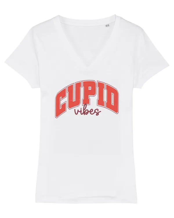 Retro Chic Valentine - Strong Cupid vibes Tricou mânecă scurtă guler V Damă Evoker