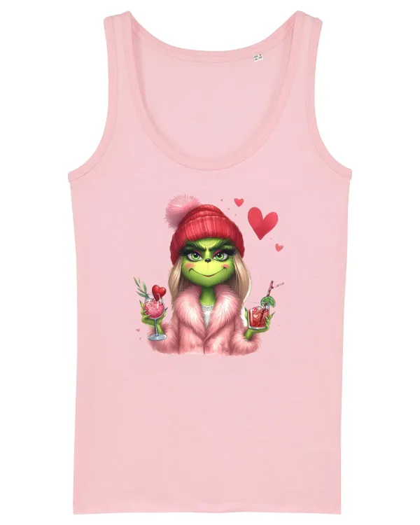 în stil chic Grinch - Fashionistă îndrăgostită și rebelă v6 Cotton Pink