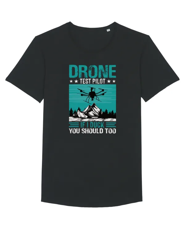pt pasionații de drone - Drone test pilot Tricou mânecă scurtă guler larg Bărbat Skater
