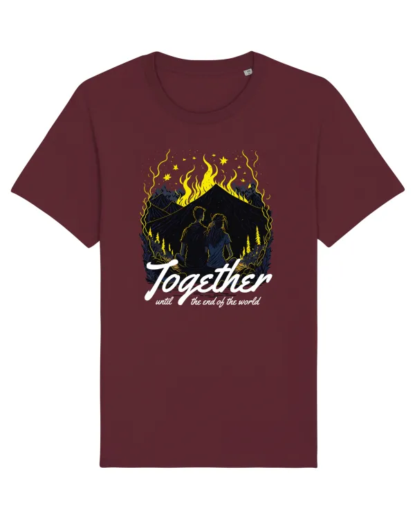 Tricou mânecă scurtă Unisex Rocker Burgundy