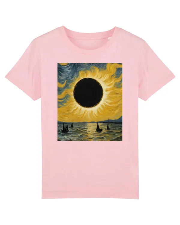 Stary Night Solar Eclipse  Tricou mânecă scurtă  Copii Mini Creator
