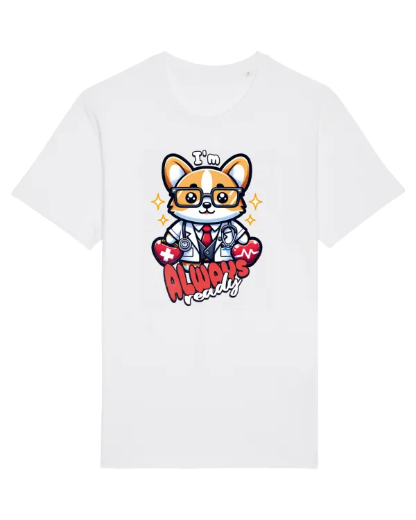 Tricou mânecă scurtă Unisex Rocker White