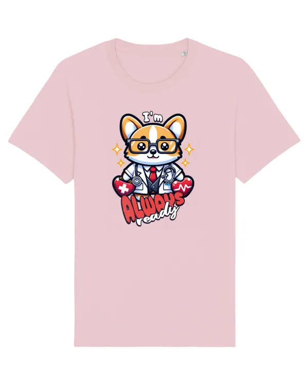 Tricou mânecă scurtă Unisex Rocker Cotton Pink