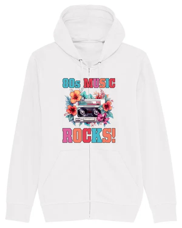 in stilul pop al anilor 80 - 80s music rocks Hanorac cu fermoar Unisex Connector