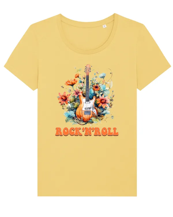 in stil retro chic - Rock and roll Tricou mânecă scurtă guler larg fitted Damă Expresser