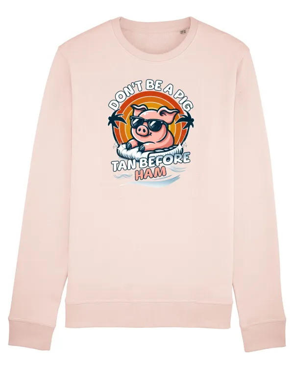 Porc de Vară pe Plajă, Nu Fi  Porc Bronzeaza-te înainte de Șuncă Candy Pink