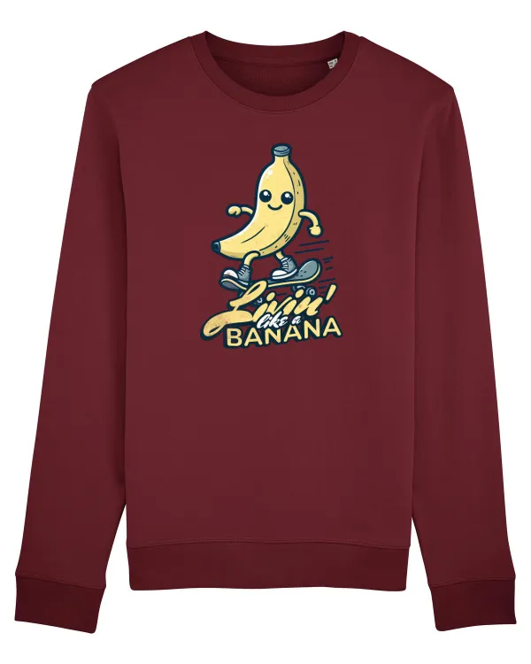 Bluză mânecă lungă Unisex Rise Burgundy
