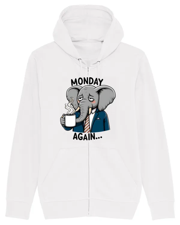 Monday again - pentru dependenții de cafea Hanorac cu fermoar Unisex Connector
