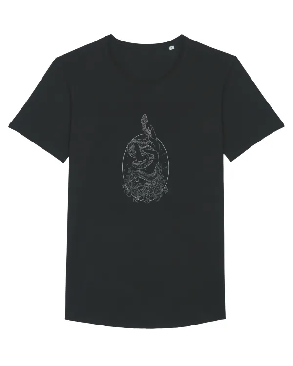 Șarpe aesthetic Tricou mânecă scurtă guler larg Bărbat Skater