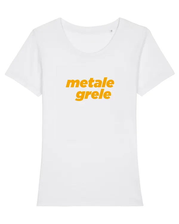 metale grele Tricou mânecă scurtă guler larg fitted Damă Expresser