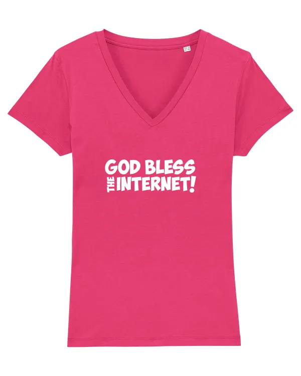 God Bless the Internet! Tricou mânecă scurtă guler V Damă Evoker
